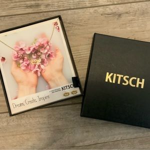 Kitsch Lotus Necklace Earring Set New‎
